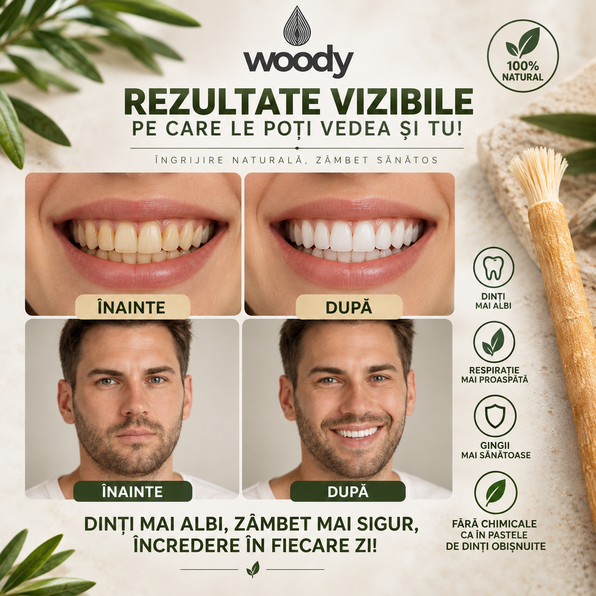 Miswak natural din lemn de Arak Woody – imagine 4