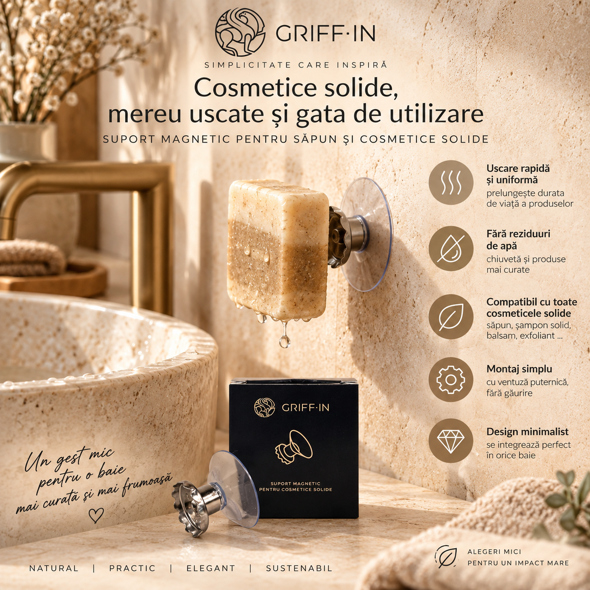 Suport magnetic pentru săpun Griff-IN – imagine 2