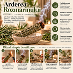 Baton de fumigație din rozmarin Holistic – ghid ilustrat de folosire