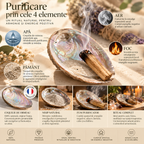 Cochilie naturală de abalone pentru fumigație – ritual de purificare cu cele patru elemente